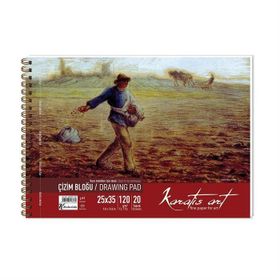 Keskin Color 482001-99 Karatis Art 120 gr 25x35 20 Yaprak Spiralli Çizim Blok Defter