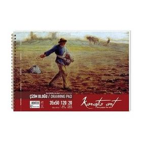 Keskin Color 482002-99 Karatis Art 120 gr 35x50 20 Yaprak Spiralli Çizim Blok Defter