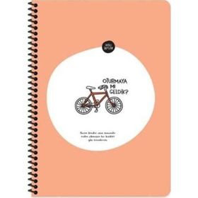 Keskin Color 500527-99 Hisli Şeyler Stickerli Oturmaya Mı Geldik 16.5x22.5 cm 80 Yaprak Kareli Not Defteri