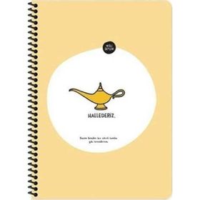 Keskin Color 500536-99 Hisli Şeyler Stickerli Hallederiz 6.5x22.5 cm 80 Yaprak Kareli Not Defteri