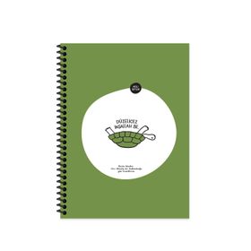 Keskin Color 500623-99 Hisli Şeyler 18.5x25 cm 80 Yaprak Kareli Spiralli Karton Kapak Stickerli Not Defteri