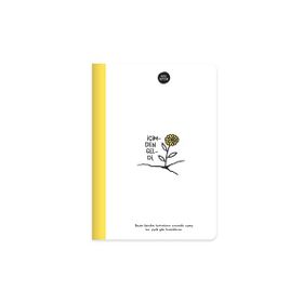 Keskin Color 500641-99 Hisli Şeyler Dikişli A5 80 Yaprak Renkli Sayfalar Çizgili Sarı İçimden Geldi Not Defteri