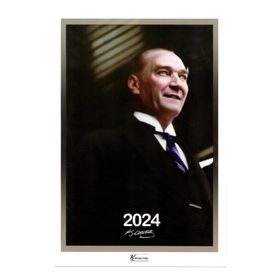Keskin Color 810520-99 31x43 cm 2024 Atatürk 12 Yaprak Spiralli Duvar Takvimi