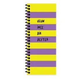 Keskin Color 8x21 Düz Uzun İnce Bir Mor Defter
