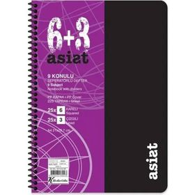 Keskin Color A4 6+3x25 Yaprak Ayraçlı Plastik Kapak Asist Defter
