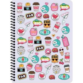 Keskin Color A4 80 Yap. 2 Kareli + 1 Çizgili Pls. Kapaklı Spiralli Sweet Fun Defter