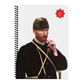 Keskin Color A4 80 Yaprak Çizgili Karton Kapak Atatürk Resimli Spiralli Defter