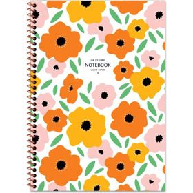 Keskin Color A4 Kareli La Plume Flowers - Rengarenk Defter