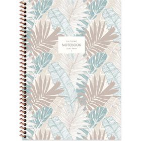 Keskin Color A4 Kareli La Plume Leaves Mavi Defter