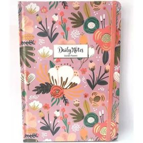 Keskin Color A5 Garden Flowers Çizgili Sert Kapak Lila Defter