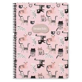Keskin Color Animal Friend Kediler Spiralli Karton Kapak 100 Yaprak A4 Kareli Defter