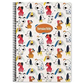 Keskin Color Animal Friend Köpekler Spiralli Karton Kapak 100 Yaprak A4 Çizgili Defter