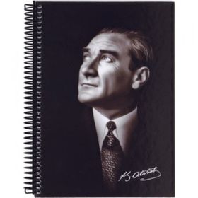Keskin Color Atatürk 17x24 cm 120 Yaprak Çizgili Sert Kapak Spiralli Defter