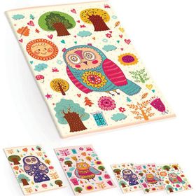 Keskin Color Baykuş Desenli A4 60 Yaprak Çizgili Plastik Kapak Defter