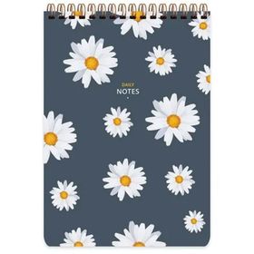 Keskin Color Çiçek Çizgili Spiralli Bloknot Defter