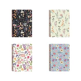 Keskin Color Çiçek Spiralli Karton Kapak A4 80 Yaprak Çizgili Defter
