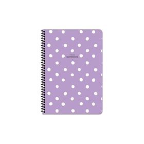 Keskin Color Çizgili 16x22 cm 80 Yaprak Plastik Kapak 60 gr Beyaz Sayfa Puantiye Telli Defter