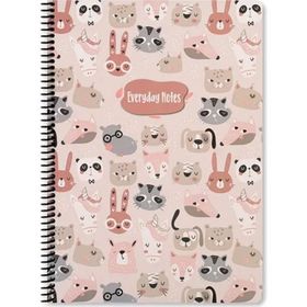 Keskin Color Çizgili Animal Friends 16.5 x 22.5 cm Hayvanlar Defter
