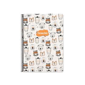 Keskin Color Çizgili Animal Friends 16.5 x 22.5 cm Kedi & Köpek Defter
