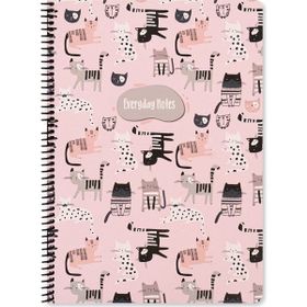 Keskin Color Çizgili Animal Friends 16.5 x 22.5 cm - Kediler Defter