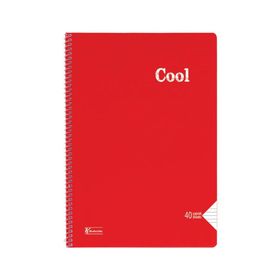 Keskin Color Cool Plastik Kapak Spiralli A4 40 Yaprak Çizgili Defter