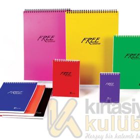Keskin Color Free A4 Spiralli PP Kapak Kareli 100 Yaprak Defter
