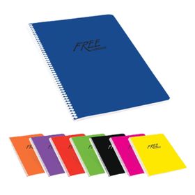 Keskin Color Free A5 100 Yaprak Kareli Spiralli Plastik Kapak B12 Not Defteri