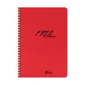 Keskin Color Free Spiralli Kırmızı Plastik Kapak 60 Yaprak A4 Kareli Defter