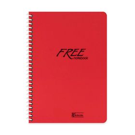 Keskin Color Free Spiralli Kırmızı Plastik Kapak 80 Yaprak A4 Çizgisiz Defter