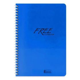 Keskin Color Free Spiralli Mavi Plastik Kapak 80 Yaprak A4 Çizgisiz Defter