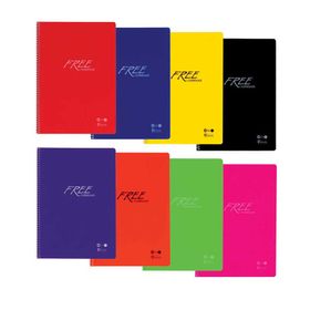 Keskin Color Free Spiralli Plastik Kapak Çizgisiz A4 100 Yaprak Defter