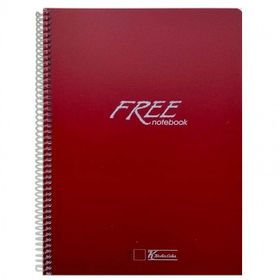 Keskin Color Free Spiralli Plastik Kapak Çizgisiz A4 100 Yaprak Defter