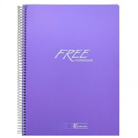 Keskin Color Free Spiralli Plastik Kapak Çizgisiz A4 100 Yaprak Defter