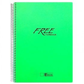 Keskin Color Free Spiralli Plastik Kapak Çizgisiz A4 100 Yaprak Defter