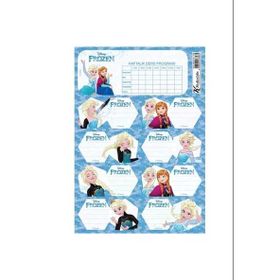 Keskin Color Frozen Ders Programlı 3 Yaprak Frozen Okul Etiketi