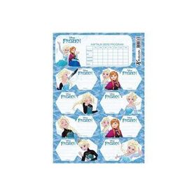 Keskin Color Frozen Ders Programlı 3 Yaprak Frozen Okul Etiketi