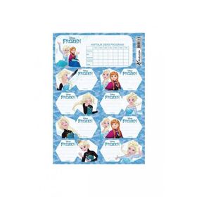 Keskin Color Frozen Ders Programlı 3 Yaprak Frozen Okul Etiketi