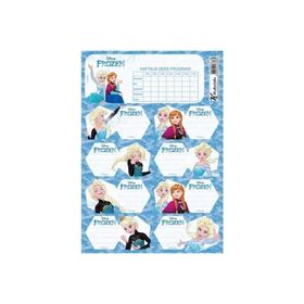 Keskin Color Frozen Ders Programlı 3 Yaprak Frozen Okul Etiketi