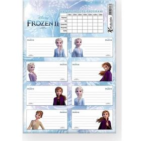 Keskin Color Frozen Ders Programlı 3'lü Etiket