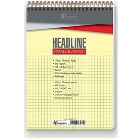 Keskin Color Headline A5 Üstten Spiralli 80 Yp Kareli Bloknot Defter