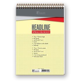 Keskin Color Headline Bloknot A4 Kareli Karton Kapak Defter