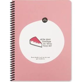 Keskin Color Hisli Şeyler 16.5x22.5 cm 80 Yaprak Çizgili Neyim Ben Dünyanın En Tatlısı Filan Mı? Stickerlı Defter