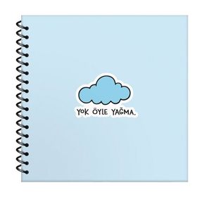 Keskin Color Hisli Şeyler 16x15 cm Yok Öyle Yağma Spiralli Çizgili Defter