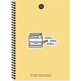 Keskin Color Hisli Şeyler 17X24 Kareli Aynen Aynen Aynen 100 Yaprak Renkli Defter