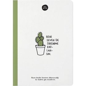 Keskin Color Hisli Şeyler Beni Seven Dikenime Katlansın Çizgili Defter