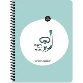 Keskin Color Hisli Şeyler Çizgili Pardon Dalmışım 18.5 X 25 cm Defter