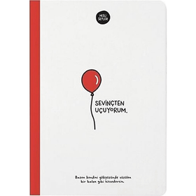 Keskin Color Hisli Şeyler Sevinçten Uçuyorum Ciltli 64 Yaprak 14x20 Çizgili Defter