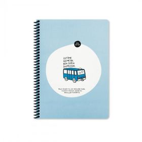 Keskin Color Hisli Şeyler Spiralli Sıkıldım Artık Karton Kapak 80 Yaprak 16,5x22,5 cm Çizgili Defter