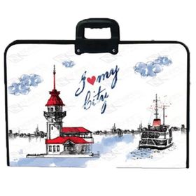 Keskin Color İstanbul Desenli 35x50 cm Resim Çantası