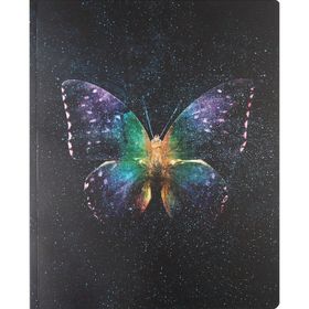 Keskin Color Kareli Bind-Note Butterfly Mor 20 x 25 cm Defter